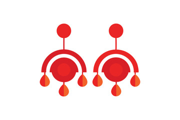 red christmas balls on white background