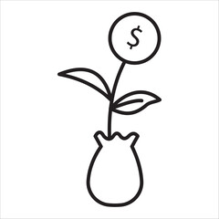 Bussines icon outline vector