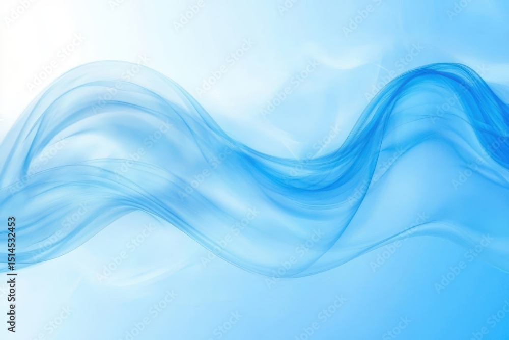 Poster Abstract blue swirl swoosh background creating a sense of flow and movement in a serene atmosphere, Abstract Blue Swirl Swoosh Background Ripple Flow Dynamic Transition Motion