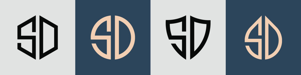 Creative simple Initial Letters SD Logo Designs Bundle.