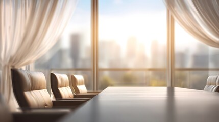 Fototapeta premium Blurred background of a luxury boardroom