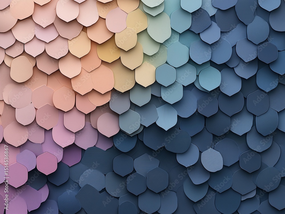 Aufkleber abstract geometric hexagon gradient pattern background