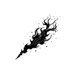Dark smoke art illustration symbolizing mystery and shadowy realms with dark allure