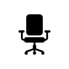 Fototapeta premium Desk Chair with Soft Cushion on White Background