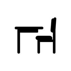 Fototapeta premium Student desk with chair representing classroom and study environment