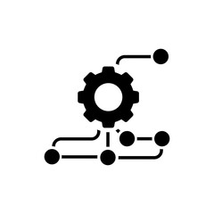 Flow Nodes Into Gear Representing System Integration and Technology