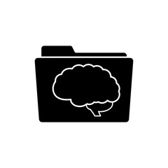 Folder with Brain Shape Representing Intelligence
