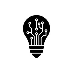 Lightbulb filled with circuits representing innovation and smart technology