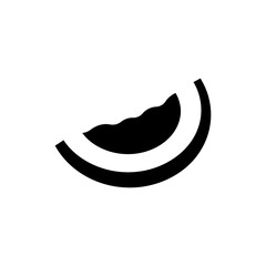 Chunk of fresh white coconut meat isolated on white background