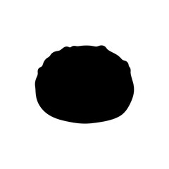Simple round meatball isolated on white background