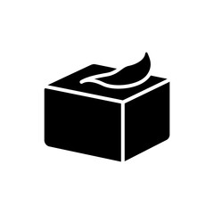 Block of margarine with curled edge on white background