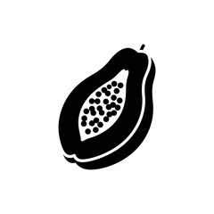 Sliced Papaya Showing Seeds Fresh Tropical Fruit