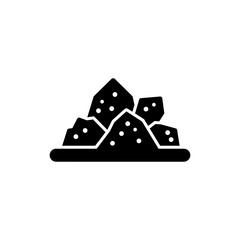 Grouped salt crystals isolated on white background close-up