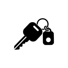 Car keys with attached keyring symbolizing vehicle access and security
