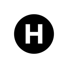 Obraz premium Helicopter Pad with H Mark Landing Zone for Aircraft