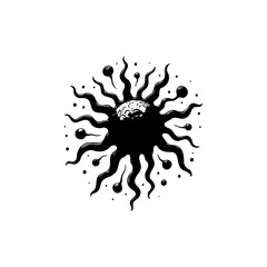 Dark Symbolic Artwork: A Striking Depiction of Existential Dread and Cosmic Horror