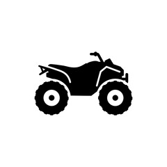 Quad Bike Front View with Wide Tires for Off-Road Adventure