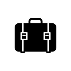 Round Suitcase with Clasp Travel Bag Icon