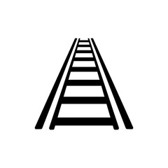 Rail Tracks with Parallel Lines in Perspective for Transportation