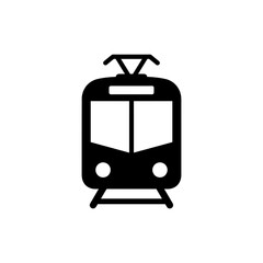 Tram Front Face Minimal Icon for Urban Public Transportation