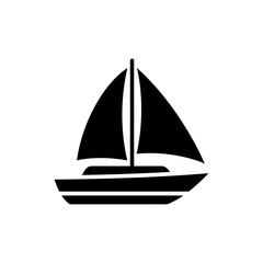 Yacht with mast side profile showing luxury sailing vessel