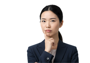 Contemplative Professional A Moment of Reflection isolated on transparent baackground