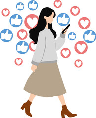 SNSのグラフィック素材イラスト