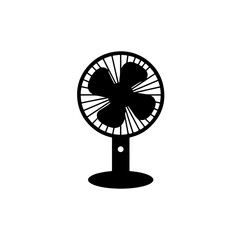 Mini Fan silhouette vector flat illustration design.