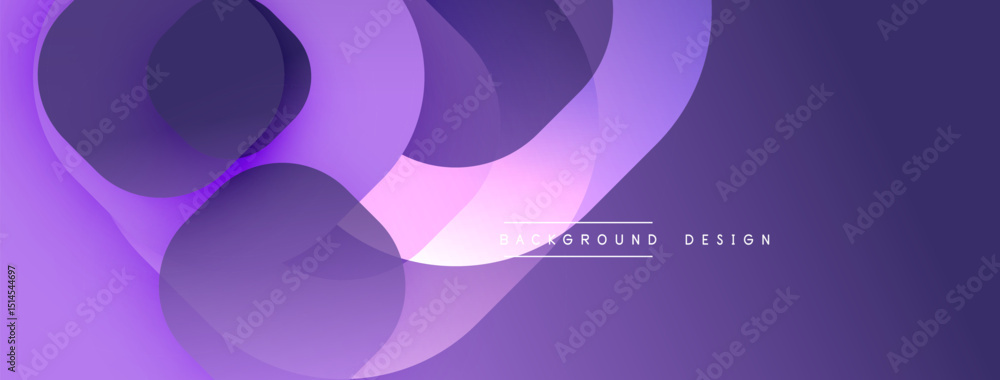 Aufkleber abstract purple background. smooth flowing shapes create modern design. gradient shades offer visual