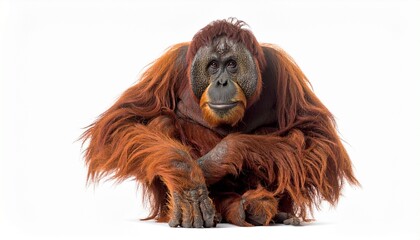 orangutan on white background
