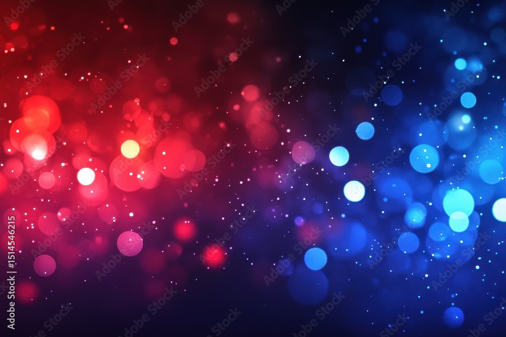 Poster vibrant blue and red light particles create a modern abstract background for design projects, blue r