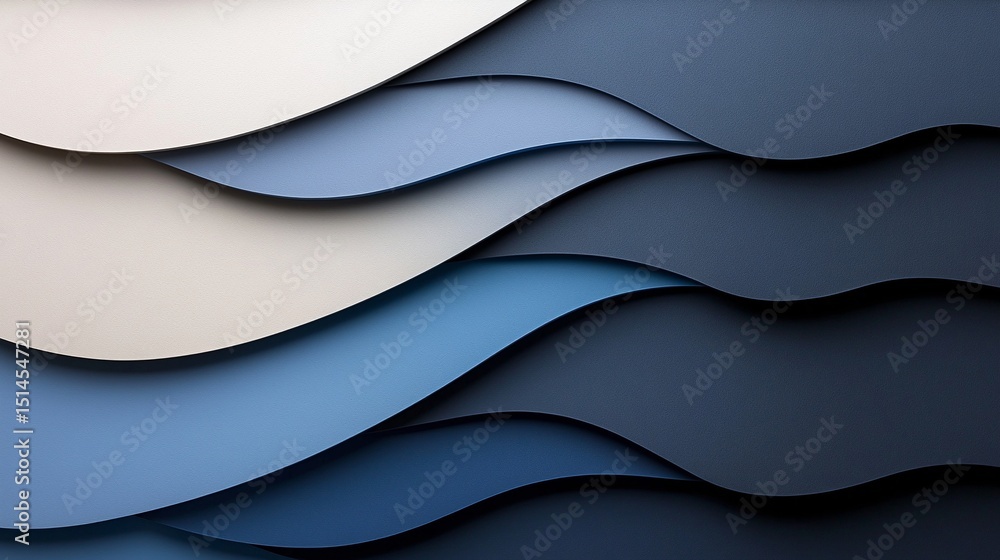 Poster abstract geometric wave layers in overlapping gradients