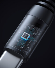 USB smart chip internal structure exploded view circuit board exploded view circuit line technology chip motor electrical appliances computer