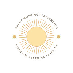 Sunny Morning Playschool Logo.