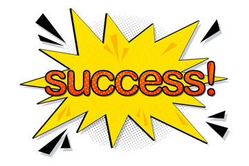 Comic-style explosion with bold 