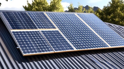 Residential Rooftop Solar Panels Energy System