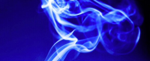 Abstract bule smoke banner 