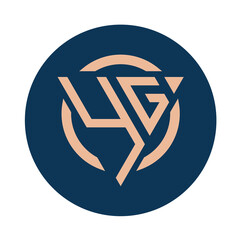 Creative simple Initial Monogram YG Logo Designs.