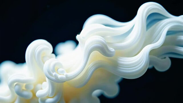 Whirling patterns of creamy white hues creating a mesmerizing visual ballet