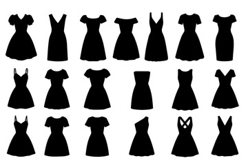 Women dress set, vector illustration