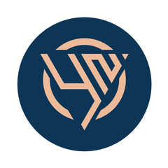 Creative simple Initial Monogram YN Logo Designs.