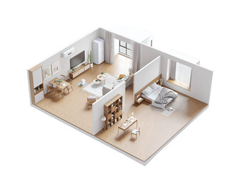 Japanese style Bird's-eye view Indoor bird's-eye view E-commerce Fan Heater E-commerce scene Air...