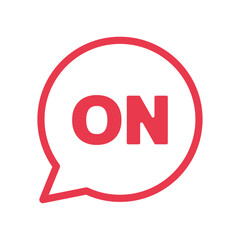 「ON」表示のベクターイラスト：スイッチ・電源アイコン - 