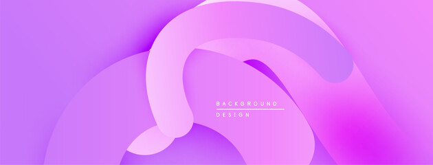 Abstract purple background. Smooth flowing shapes create modern design. Gradient colors offer soft visual experience. Minimalist aesthetic.