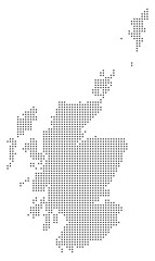 Black Dot Scotland Map Europe Country