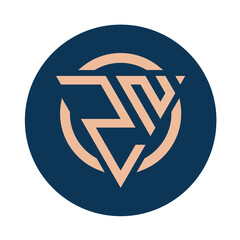 Creative simple Initial Monogram ZN Logo Designs.