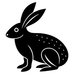 black rabbit silhouette