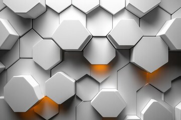 Fototapeta premium Hexagonal abstract 3D background.