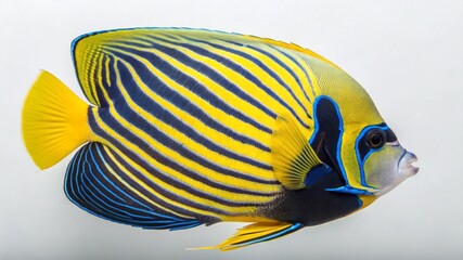 Emperor Angelfish on studio background