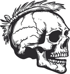 Fototapeta premium skull vector illustration